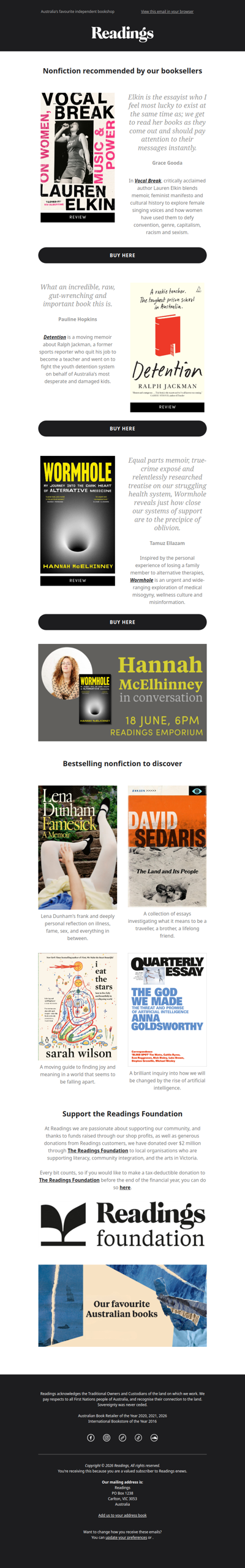 Recommended nonfiction this month