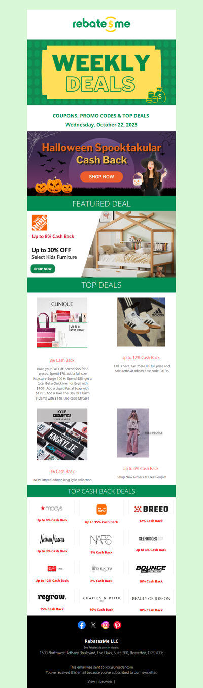 🎃 Halloween Spooktacular Cash Back Is Here!