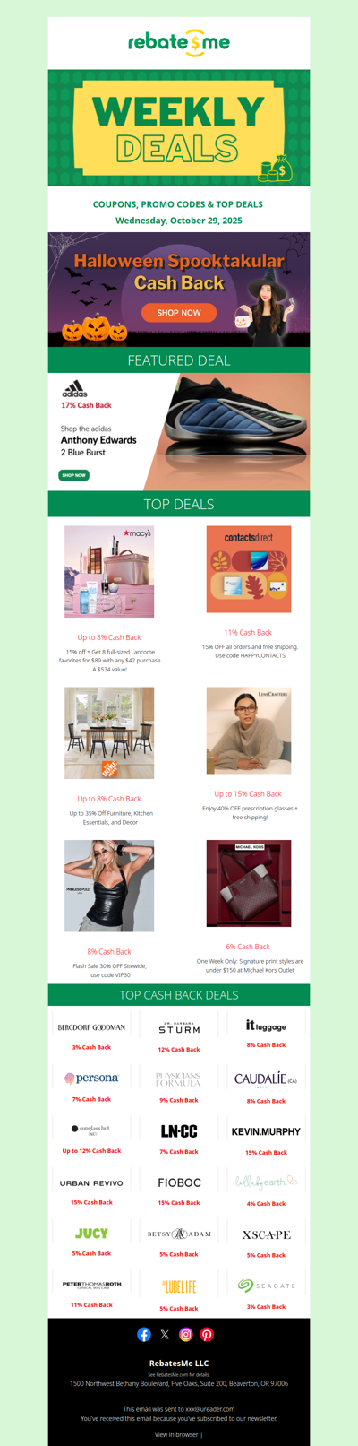 🕷️ Double, Double, Savings & Cash Back Trouble!