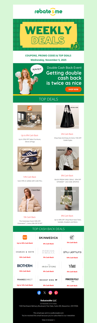 💰 Double Cash Back Is Here — Twice the Rewards!