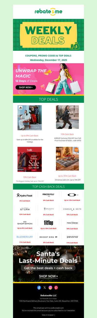 🎄 Unwrap the Magic: 12 Days of Deals + Santa’s Last-Minute Savings!