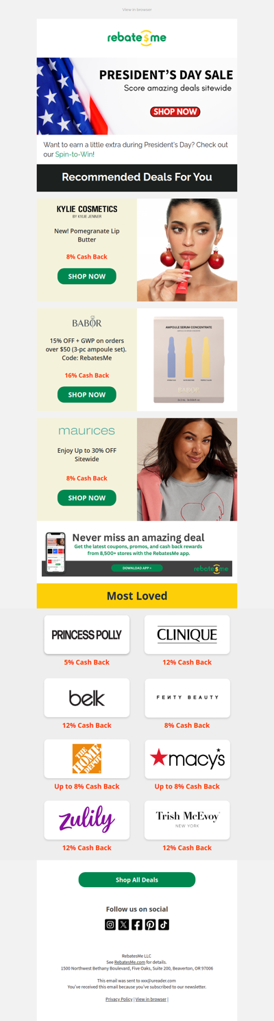 Get cash back on everything you love 🎉