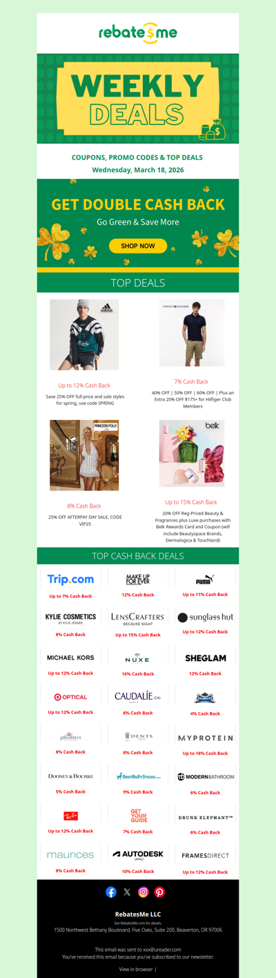 🌿 Double Cash Back — Go Green & Save More