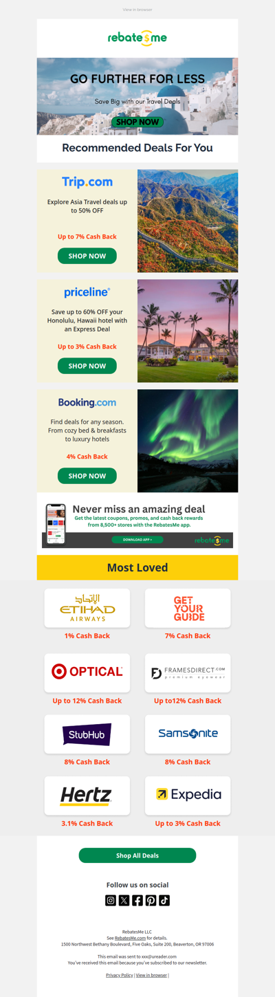 Celebrate Travel with Extra Rewards