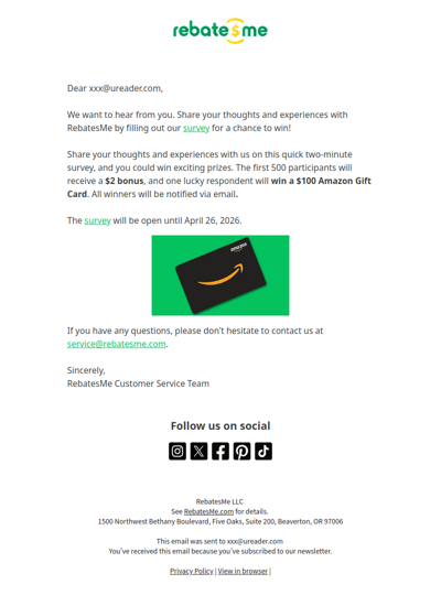 Win a $100 Amazon Gift Card - Take Our Survey Now!