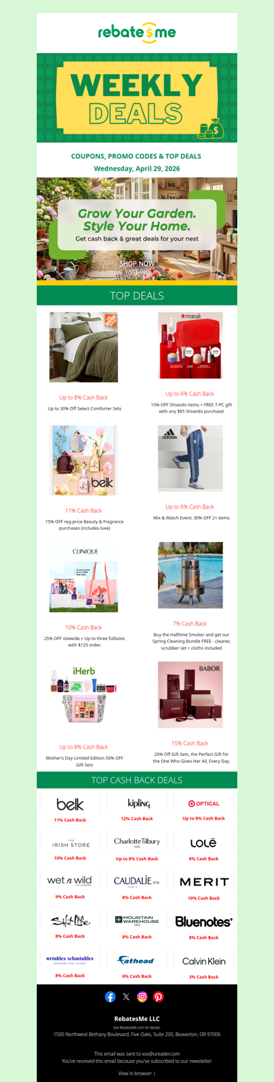 💰 Double Cash Back — Twice as Nice!