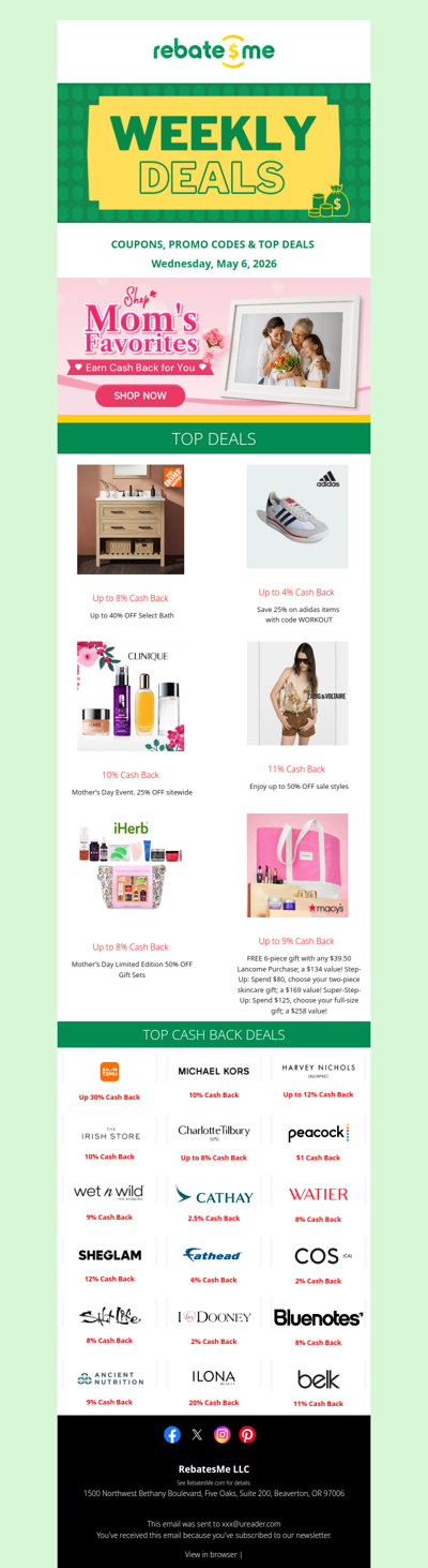 💝 Shop Mother’s Day Gifts + Earn Cash Back