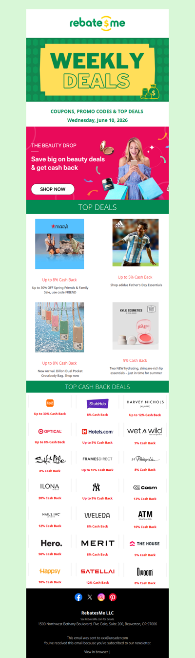💋 Beauty Deals + Cash Back = A Perfect Match