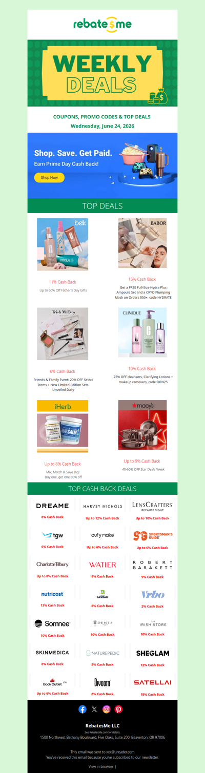 🔥 Prime Day Deals + Cash Back Rewards