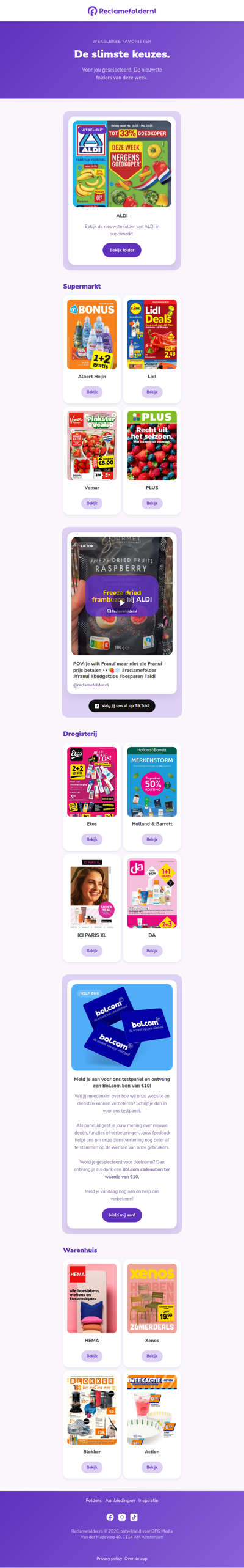 Waar ga jij deze week op besparen? Bekijk snel de folders van deze week!