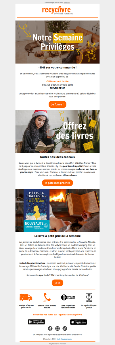 Réduction sur votre commande !