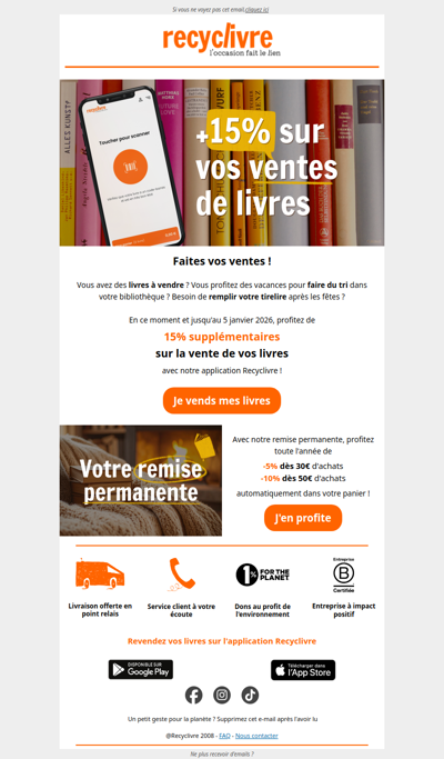 Offre flash sur notre appli de rachat !