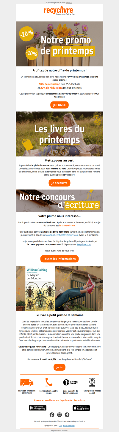 Notre promo de printemps vous attend !