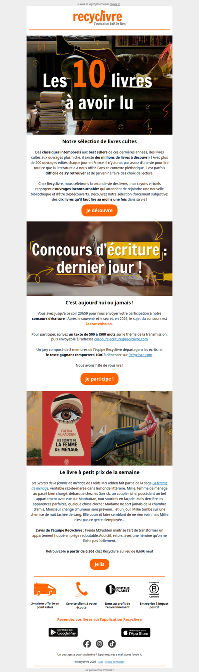 Les 10 livres à avoir lu absolument