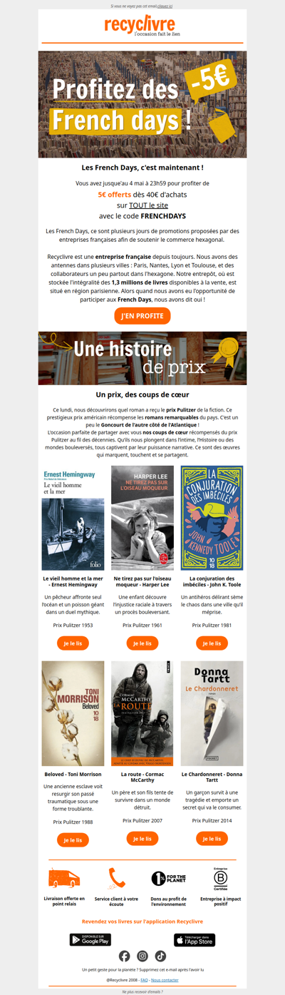 -5€ sur votre commande !