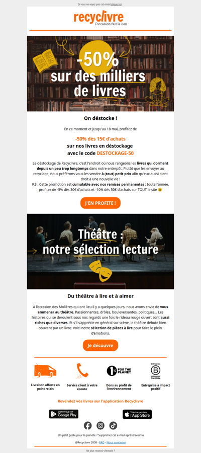On déstocke (et ça vaut le détour)