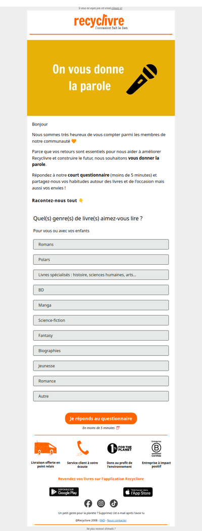 Recyclivre a besoin de vous 📢