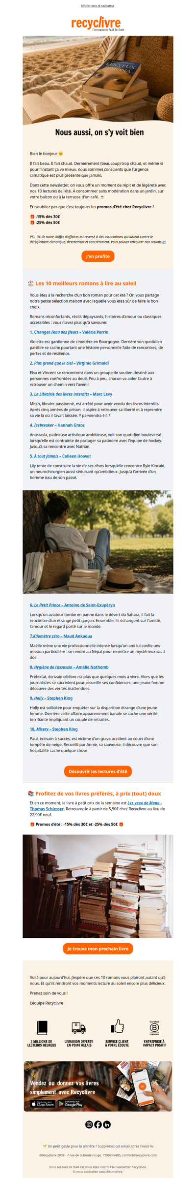 Les 10 meilleurs romans de l'été 🌞