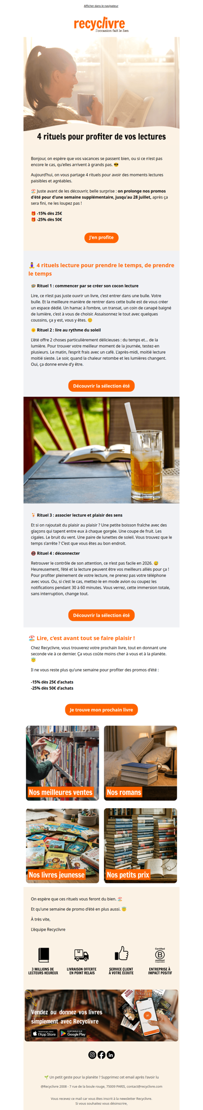 🏖️ Promos d'été : 1 semaine de + pour vous