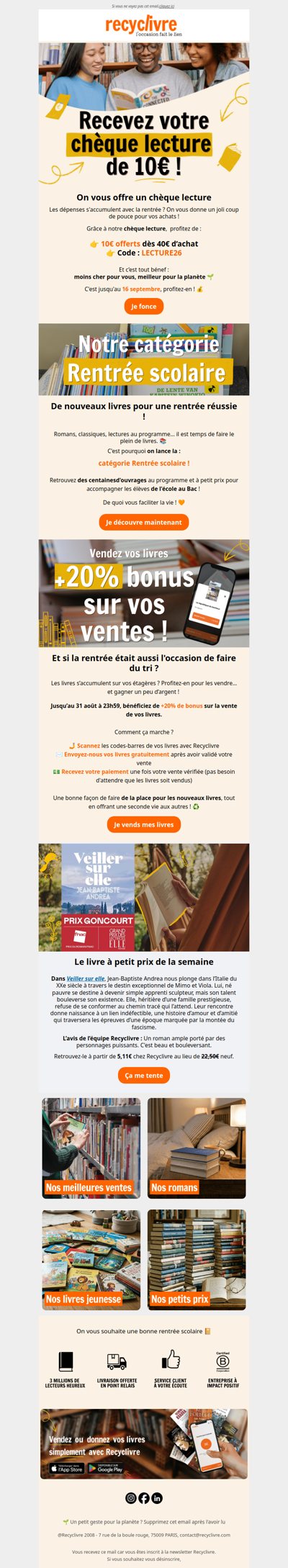 Votre chèque lecture est là 🎁