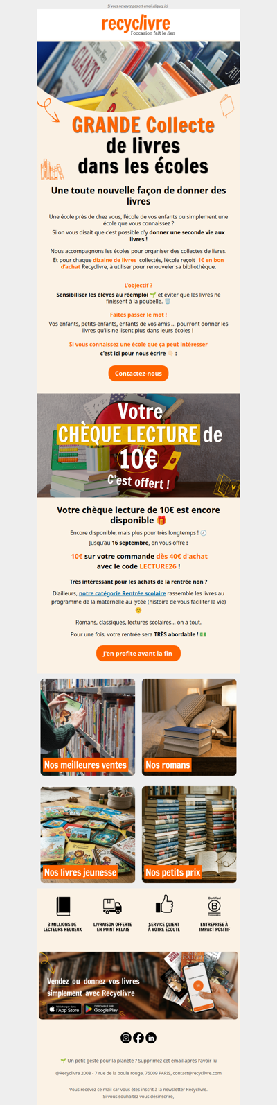 L'offre la plus intéressante de la rentrée
