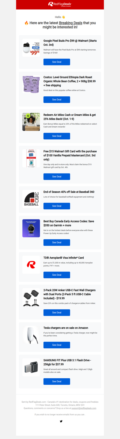 Google Pixel Buds Pro $99.98 at Walmart, Air Miles Bonus Redemption, Baseball 360 Clearance Sale, Best Buy Power Up Promo Codes + More