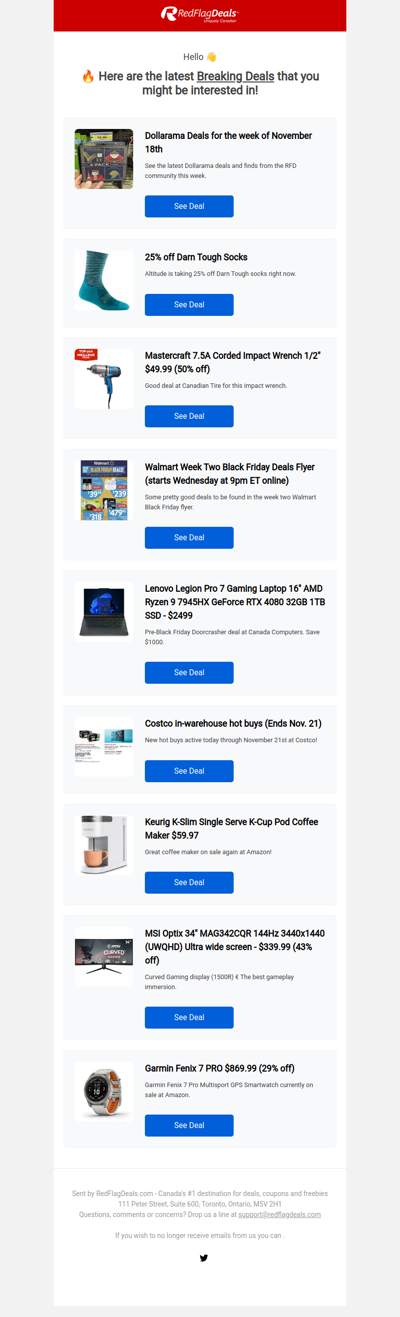 Walmart Week 2 Black Friday Deals, 25% off Darn Tough Socks, $1000 off Lenovo Gaming Laptop, New Costco Hot Buys + More