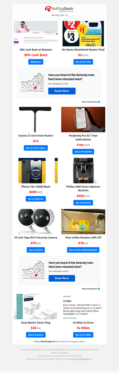 Free Perplexity Pro AI, $2 Windshield Washer Fluid, 20% Off Pilot Coffee Roasters + more!