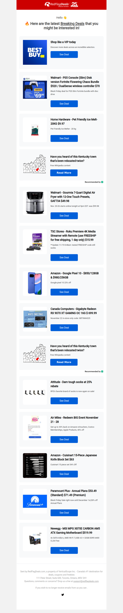 Hot Deals on Ice Melt, Roku Only $15.99, 50% Off Air Fryer and Knife Set, 25% Off Darn Good Socks + more!