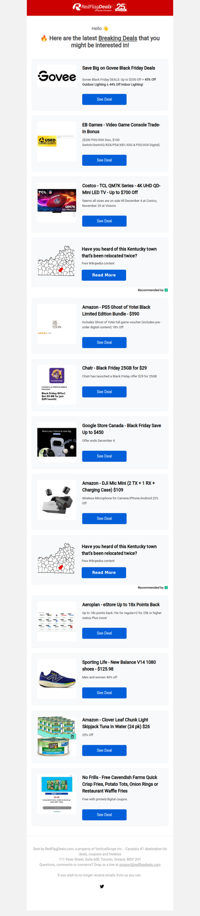 Free Cavendish Fries w/Coupon, $700 Off TCL TV,  Up to $450 Off at the Google Store, 40% Off New Balance Shoes + more!