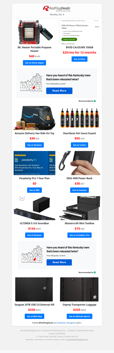 Hot Monday Deals from Home Depot, Telus, Amazon, RBC + more! + more!