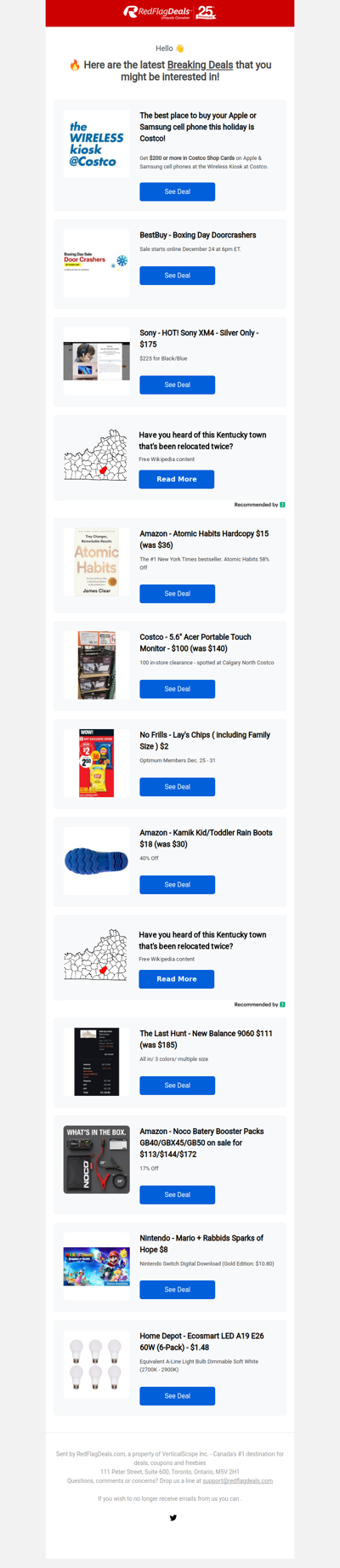 Merry Christmas Savings from the Wireless Kiosk at Costco, Best Buy, Amazon, No Frills, Sony + more!