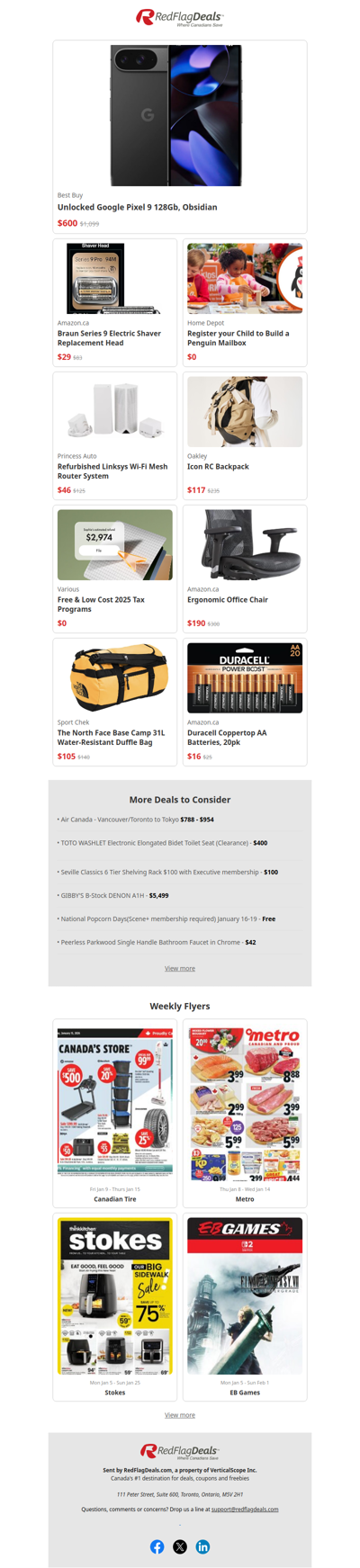 $600 Unlocked Google Pixel 9, $29 (ATL) Braun Replacement Heads - Deals from Amazon, Sport Chek + more!