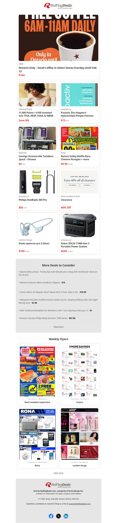 Ontario Only - FREE Small A&W Coffee Until February 13