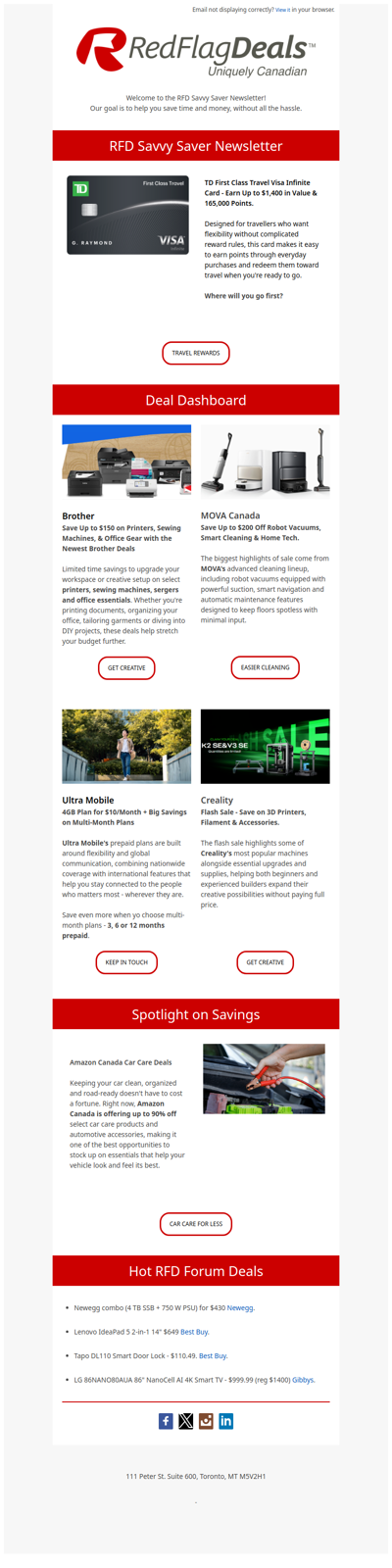 Travel Rewards, Mobile Plans From $10/Month, 3D Printing Sale + more,