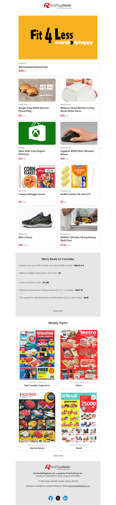 Fit4Less Annual Fee Only $20 + more Hot Deals for Your Weekend!