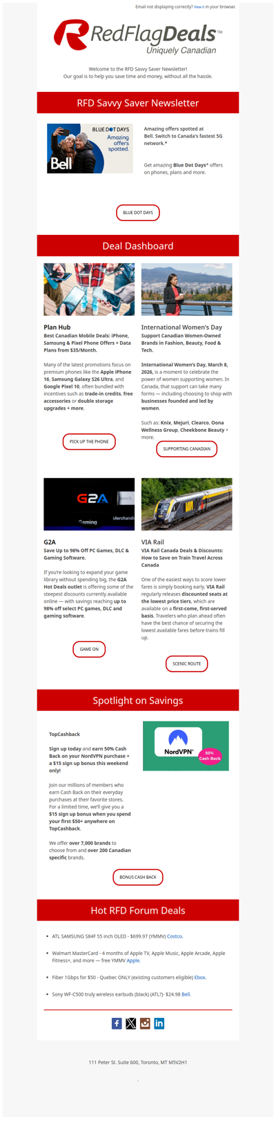 Amazing Offers from Bell Blue Dot Days + more