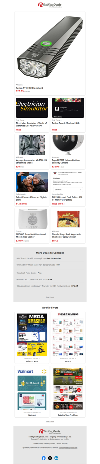 Select main entrées at IKEA for 50% OFF, CT Money for Gas Purchase, 12 cent Noodles, and more offers from Amazon, Walmart, and Costco