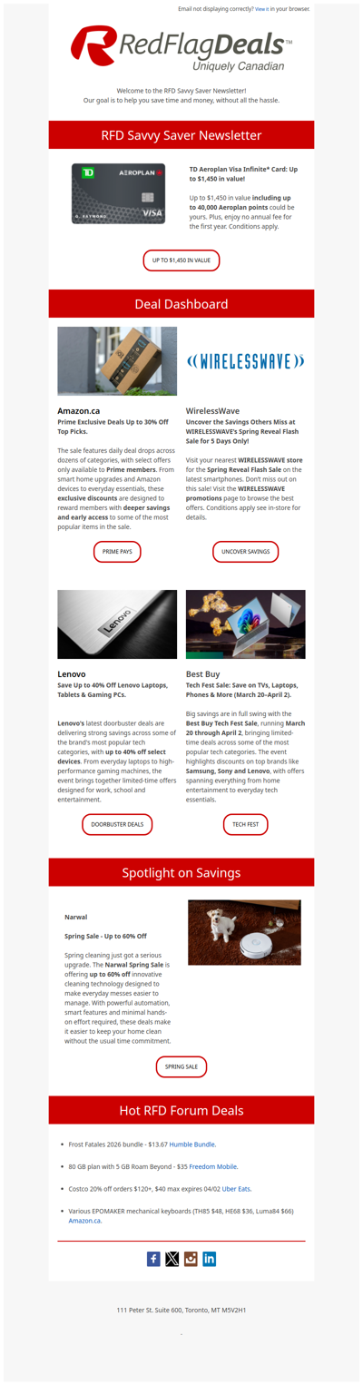 TD Aeroplan Visa Infinite* Card: Up to $1,450 in value + more!