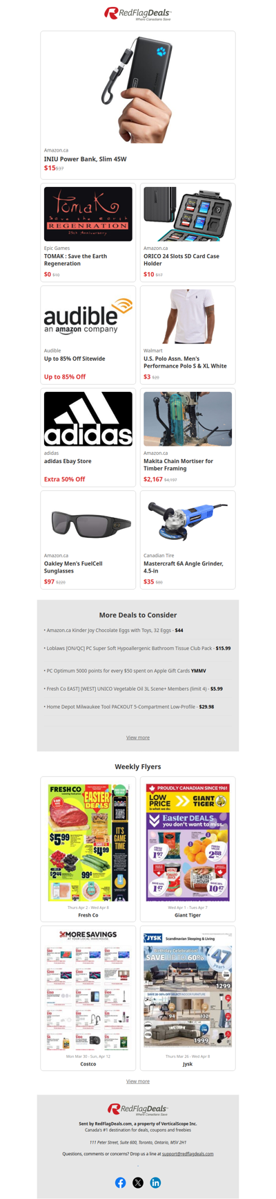 Up to 85% Off on Audible, Extra 50% Off in the adidas eBay Store. + more