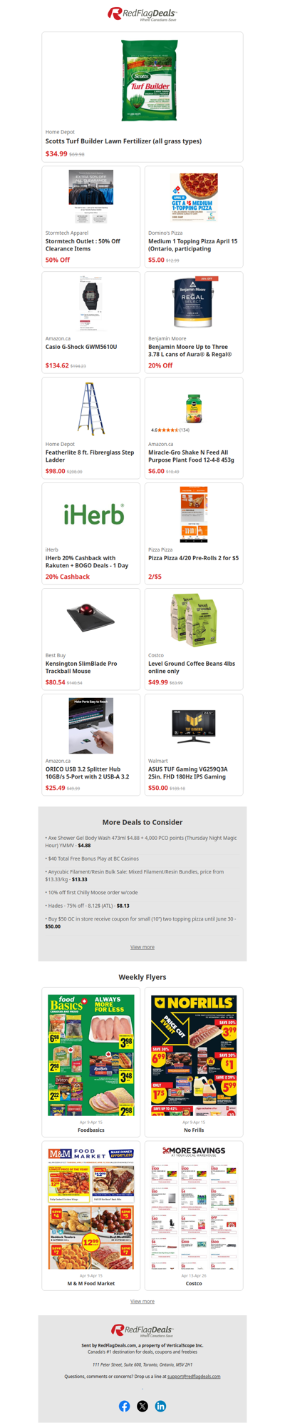 Midweek Deal Drop - 50% Off Turf Builder, Stormtech Gear, Computer Accessories + more!