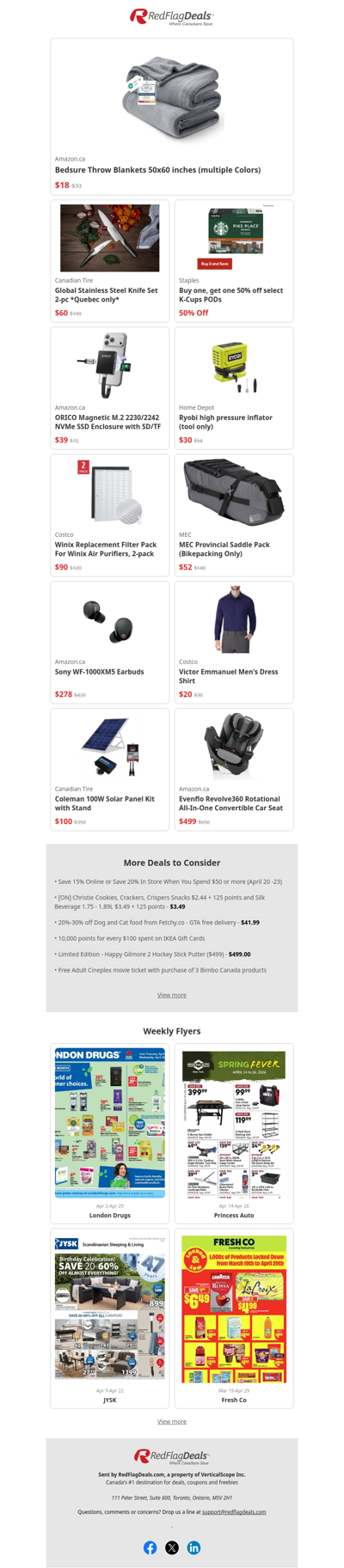 Weekend Deals Start Now - Big Savings From Costco, Amazon, Canadian Tire + more