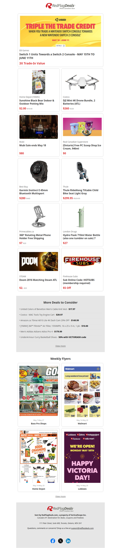 Victoria Day Weekend Savings From EB Games, Home Depot, Costco, Amazon + more