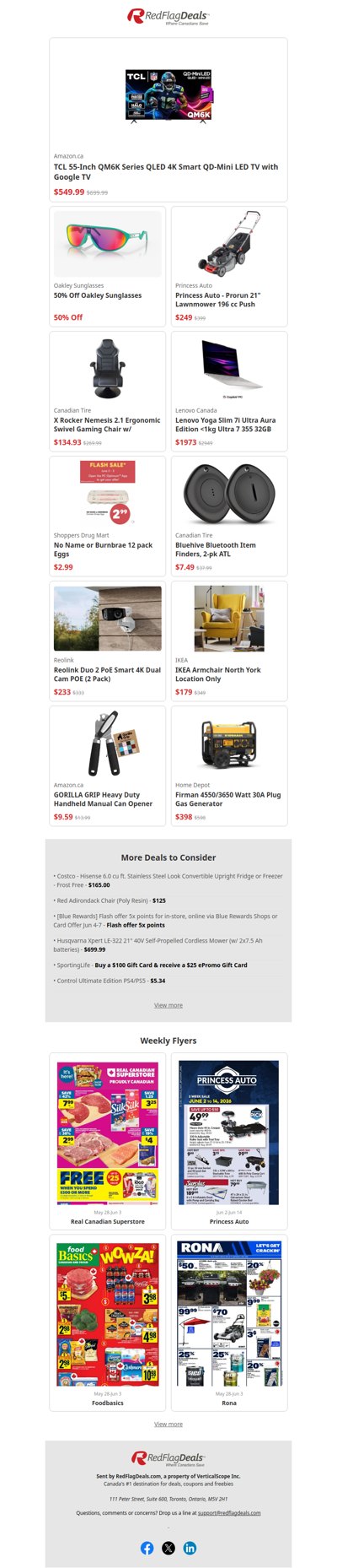 Up to 50% Off From Oakley, Canadian Tire, IKEA, Amazon + more