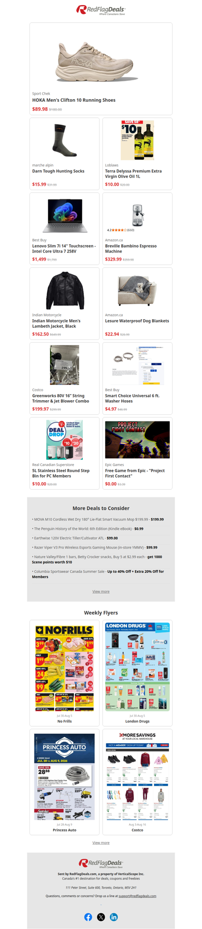 Midweek Deals 90% Off 6ft Washer Hoses, 50% Off Hoka Runners, Darn Tough Socks + more