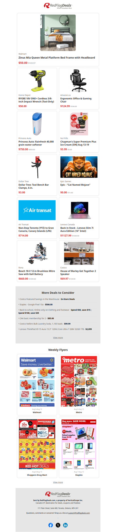 Hot Monday Deals - $50 Bed Frames, $60 Power Tools, $70 Marley Bluetooth Speakers + more