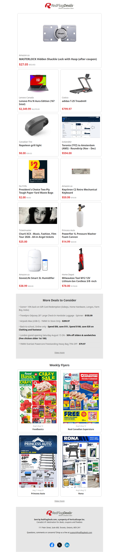 Hot Deals on Laptops, Flights, Tools, Concert Tickets + more
