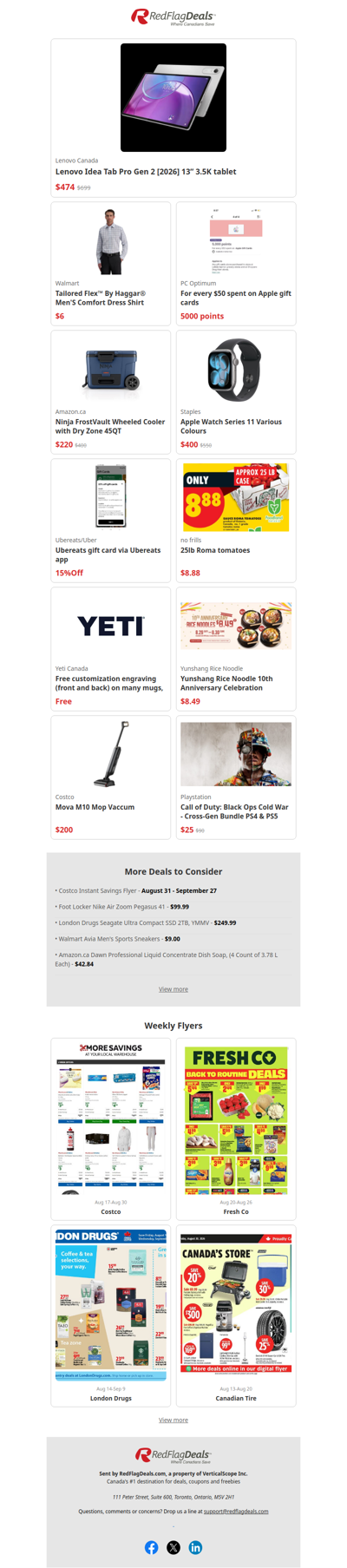 Price Drops Worth Clicking from Walmart, Lenovo, Costco, Yeti + more