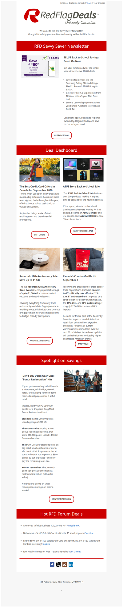 TELUS Back to School Savings Event On Now