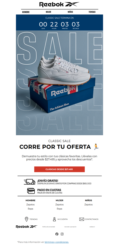 Clásicas con hasta 50% OFF